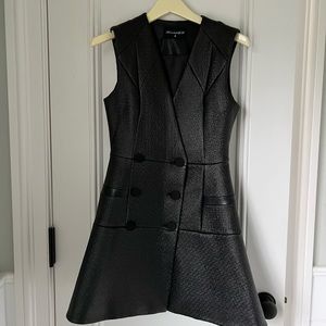 Vegan leather dress vest